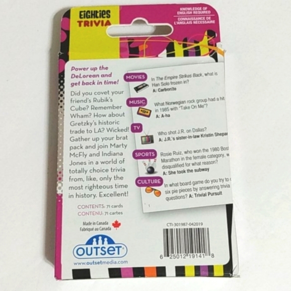 1980s A DECADE OF TRIVIA CARD GAME NIB - Picture 3 of 10